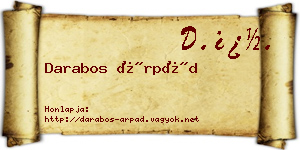 Darabos Árpád névjegykártya