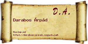 Darabos Árpád névjegykártya